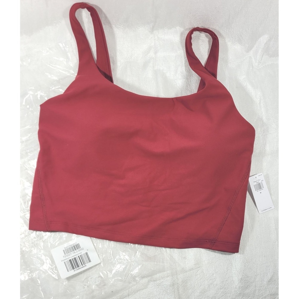 Old Navy Women's Light Support‎ PowerSoft Longline Sports Bra #723227 - Wine - M